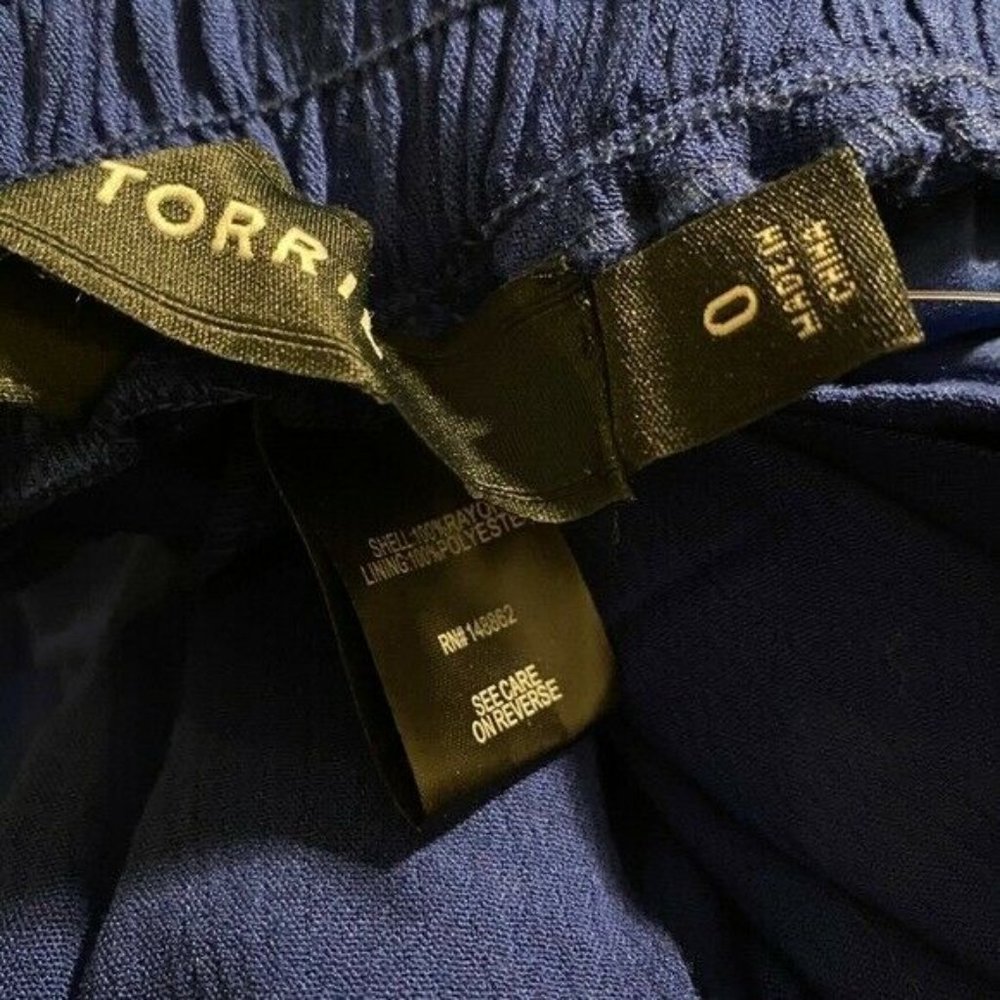 Torrid SAPPHIRE CRINKLED GAUZE SELFTIE CULOTTEPANT Size 0X - Picture 5 of 6
